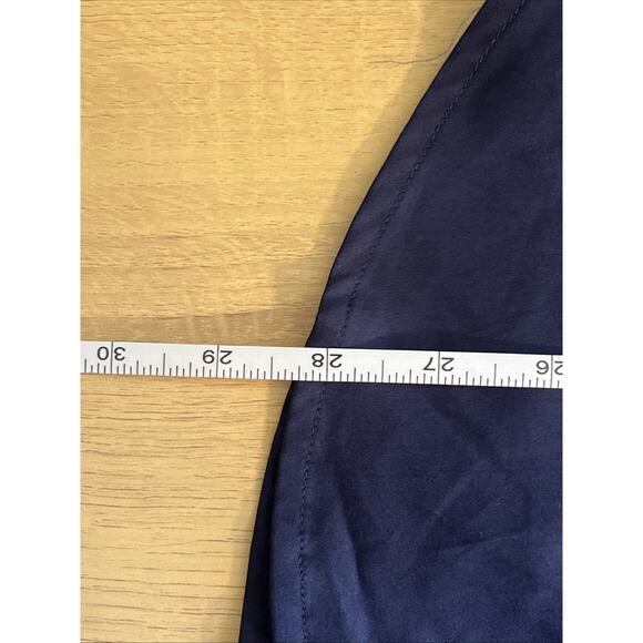 NWT Dstrct & Row Mens Medium Slim Fit Button Front Navy Blue Long Sleeve Shirt - Picture 7 of 8